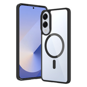 Funda de teléfono magnética transparente con borde S25 compatible con borde cruzado 2,0 funda protectora dos en uno gruesa para PC a prueba de caídas esmerilada - Product Image 5