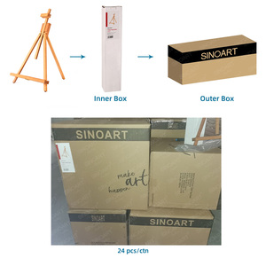 Sinoart Trong Kho 31 "Cao Nhỏ <span class=keywords><strong>Tabletop</strong></span> Gỗ Gấp Một Khung Nghệ Sĩ Studio Giá vẽ Nghệ Sĩ Studio Giá vẽ Tripod Đứng Cho Caballete - Product Image 5
