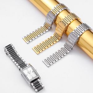 Bracelet de montre en acier inoxydable respirant avec boucle déployante à quinze maillons solides – Produit de grande valeur - Product Image 1