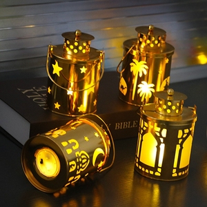 Décoration musulmane du Ramadan, petite lanterne à LED, lumières Eid Mubarak <span class=keywords><strong>pour</strong></span> la maison, Eid Al-Fitr <span class=keywords><strong>Aid</strong></span> Moubarak, décoration creuse <span class=keywords><strong>pour</strong></span> fête - Product Image 3