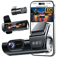 Grosir Pabrik Dash Cam 4K 5.8G WiFi 2 Lensa Depan 4K Belakang 2.5K DVR Mobil Penglihatan Malam G-Sensor AI Dash Cam Mobil dengan ADAS BSD