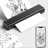 Imprimante thermique pour pochoirs de tatouage Phomemo M08F noir et blanc, machine de transfert de stock avec style noir et blanc