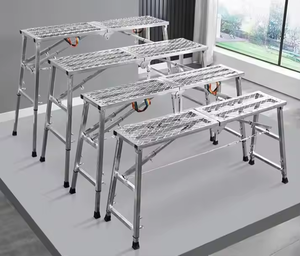 Échelle pliante multifonction <span class=keywords><strong>en</strong></span> acier galvanisé pour échafaudage <span class=keywords><strong>de</strong></span> construction, capacité <span class=keywords><strong>de</strong></span> charge <span class=keywords><strong>de</strong></span> 400 kg, <span class=keywords><strong>hauteur</strong></span> réglable <span class=keywords><strong>de</strong></span> 0,7 à 1,5 m - Product Image 2
