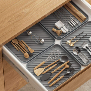 Alfombrilla de silicona de grado alimenticio para secar platos, almohadilla de filtro de agua de silicona, bandeja de almacenamiento de drenaje de silicona de alta calidad - Product Image 2