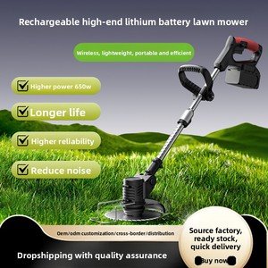 Wireless Lithium Battery Lawn Mower Small Household Handheld Grass <b>Trimmer</b> Garden Pruning Machine Rechargeable Weed C--18 Wirele - Product Image 3
