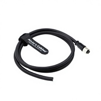 Prise d'aviation femelle M12 8 broches blindée IP67, câble électrique haute vitesse résistant aux intempéries pour appareil caméra industrielle Cognex