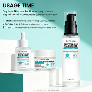 Clover rena Glutathione & nicotinamide da sửa chữa Set-24h chăm sóc liên tục cho nam giới và phụ nữ (100ml + 50g + 30ml) - Product Image 2