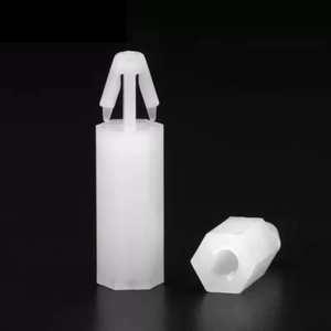 Tornillo espaciador de nylon blanco para placa de circuito impreso, poste de nylon de inserción, espaciador de sujeción fijo, pilar. - Product Image 2