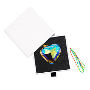 Pingente de cristal com prisma de coração pêssego luz pingente de decoração sol coletor prisma decoração suspensa arco-íris - Product Image 5