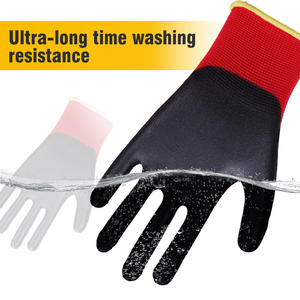 XINGYU Guantes Recubiertos de <span class=keywords><strong>PU</strong></span> <span class=keywords><strong>Pu</strong></span> Palm Fit Gloves13 Calibre Poliéster Tejido <span class=keywords><strong>Pu</strong></span> Guantes de Seguridad Antideslizante Color Rojo Guantes de Trabajo de Seguridad - Product Image 6