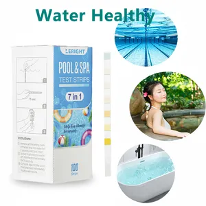 7 en 1 aquarium piscine test de qualité de l'eau potable brome chlore total chlore résiduel bandelettes de test de pH