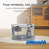 Fontaine à eau pour animaux de compagnie 4L avec application Tuya, batterie 5000mAh, capteur radar, autonomie de 45 jours, vente en gros OEM