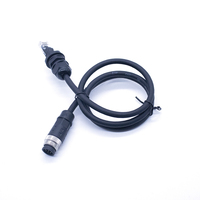 M18 8 Pin A Código a RJ45 6 High Flex Cable Ethernet de doble blindaje Cámara industrial IP67 Conector impermeable Arnés de cableado