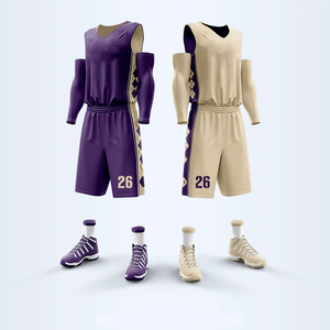 Maillot de basket-ball professionnel imprimé, respirant, réversible, grande taille, pour hommes, ensemble tendance - Product Image 3