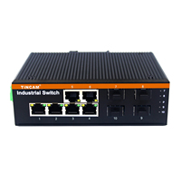 Switch Ethernet Industri Tincam Web Managed 10-Port Gigabit Full-Duplex QoS DIN-Rail