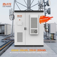 Sistema de Almacenamiento de Energía MATE BESS de 100kW 215kWh 125kW 253kWh, Gabinete de Almacenamiento de Baterías LiFePO4 para Energía de Respaldo en Estaciones Base de Telecomunicaciones