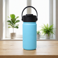 Bouteille d'eau portable Jiahe en acier inoxydable de 350 ml pour étudiants, isotherme sous vide avec paille, large ouverture, sans BPA, pour la randonnée et les activités de plein air