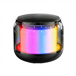 ลำโพงซับวูฟเฟอร์แบบพกพา LED RGB สีสันสดใส สำหรับใช้งานกลางแจ้ง วัสดุอะลูมิเนียม รองรับ TF การ์ด เหมาะสำหรับงานปาร์ตี้ โฮมเธียเตอร์ และใช้กับโทรศัพท์มือถือ พร้อมแบตเตอรี่ในตัว - Product Image 1