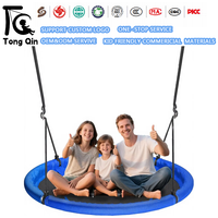 Balançoire Ronde Durable Facile à Assembler Portable pour Enfants, Idéale pour Intérieur, Jardin, Parc de Trampoline, Maison et Jeux Extérieurs