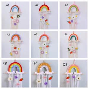 <b>INS</b> Decoration Nordic Style <b>Braided</b> Rainbow <b>Hair</b> Accessories Organizer with Wall Hanging Children's <b>Hair</b> <b>Clip</b> Show Shelf - Product Image 2