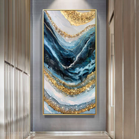 Affiche murale abstraite de luxe encadrée, art mural pour salon, hôtel, bureau, porche, décoration, peinture en porcelaine cristalline imprimée en 3D HD