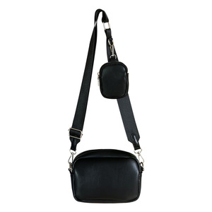 Women's Crossbody Bag Small <b>Square</b> Black Water Resistant Zipper Pocket Summer 2022 Solid Color Single Strap - Product Image 5