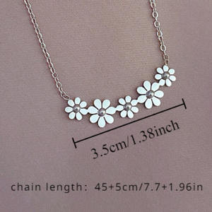 Gioielli Cross Border estate clavicola catena <span class=keywords><strong>margherita</strong></span> semplice e Versatile accessori collana di fiori per le donne - Product Image 3