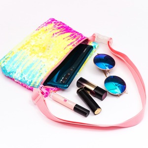 Reusable Grocery Shopping Bags Glitter Sequin Tote Bags Bulk Glitter <b>Foldable</b> Hand bag for girl women - Product Image 2