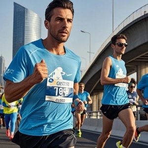 Camiseta de Maratón Sublimada OEM de Secado Rápido, Jersey Personalizado 100% Algodón Tejido, Talla Grande - Product Image 4