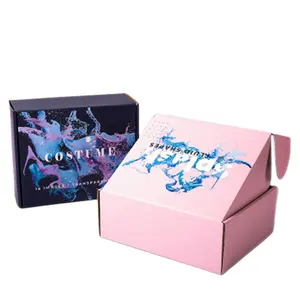 China Wholesale Free Design Pink Customized Corrugated Lashes Packaging Box Cosmetic Box