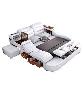 Lit Intelligent Multifonctionnel en Cuir, Meuble de Chambre Moderne, Lit King Size avec Fonction Massage - Product Image 6
