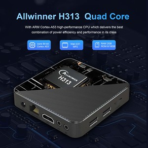 Mortal T1S Android 14 Smart TV Box H313 con <span class=keywords><strong>IPTV</strong></span> Integrado, Dispositivo de Transmisión Multimedia OTT Compatible con NF, WiFi Dual y Reproductor Multimedia 4K - Product Image 3