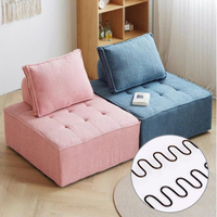 Bequemer Relaxsessel mit Sitzkissen, Einzelplatz-Schaumstoffwürfel-Set für Kleine Wohnungen und Schlafzimmer, Italienisches Minimalistisches Design