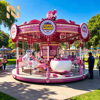 Manèges de parc d'attractions extérieur Nova Rides Super Wings, manège carrousel CBD-16-SW, carrousel d'animaux