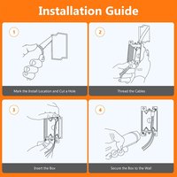 Boîtier électrique étanche 1 module en PVC pour interrupteur mural et prise GFCI, livraison rapide depuis les États-Unis, boîtier de câblage résistant aux intempéries, certifié ETL