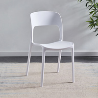 Chaise de salle à manger en plastique monobloc, best-seller, chaise de loisirs ajourée pour salons de thé et pâtisseries, chaise de salle à manger minimaliste
