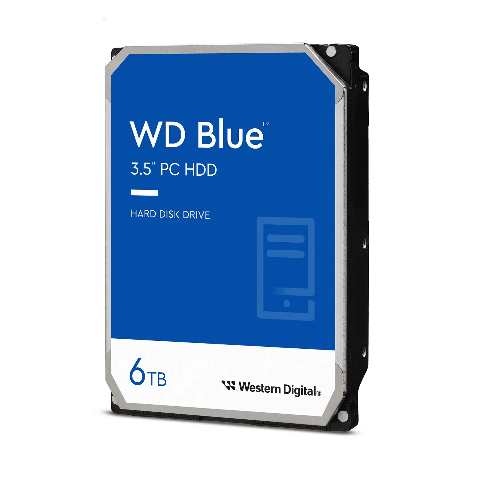Disco rigido Desktop Wester n Digital 6TB WD Blue PC, disco rigido interno SMR da 3.5 pollici, 5400 giri/min, Cache da 256MB-WD60EZAZ