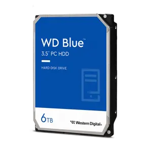 Disco rígido Wester n Digital 6TB WD Blue para PC Desktop, Disco rígido interno SMR de 3,5'', 5400 RPM, 256 MB Cache - WD60EZAZ