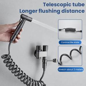 Robinet de bidet moderne en acier inoxydable, pistolet de pulvérisation vertical pour salle de bain, toilettes, pistolet à <span class=keywords><strong>eau</strong></span> haute pression, installation facile au sol - Product Image 3