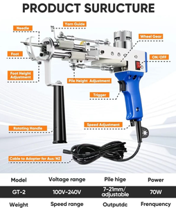 JP tufting Súng công cụ phụ kiện sợi đặt thảm tufting vải và Thảm cắt Bộ công cụ - Product Image 3