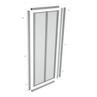Foshan Factory Supply - Porte de douche pliante en aluminium sur mesure de haute qualité pour hôtel, paroi de douche en verre