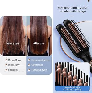 Щетка для выпрямления волос с ЖК-дисплеем, 2 в 1 - Product Image 5