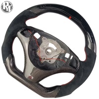 Pour volant en fibre de carbone LED sport BMW, adapté au volant de voiture BMW E90 E92