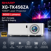 Service de location - Projecteur laser Sharp XG-TK456ZA 1080P 6000 Lumens avec déplacement vertical de l'objectif, compatible DLP