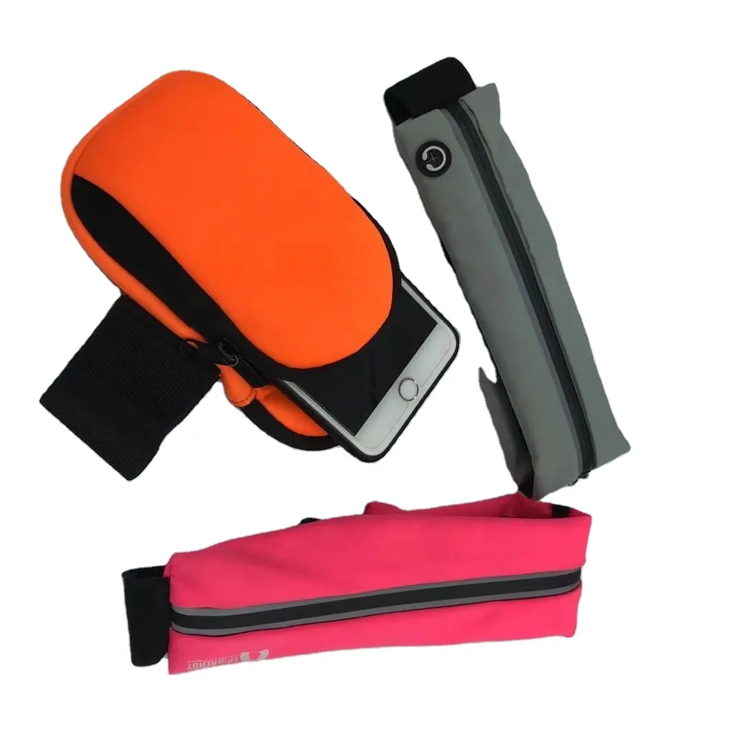 Elastik açık Smartphone spor kol çantası cep telefonu kılıfı kol koşu çantası spor Armband neopren telefon kol bandı kol çantası