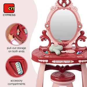 Nuovo Design 2021: Giocattolo Tavolo da <span class=keywords><strong>Trucco</strong></span> per Bambini con <span class=keywords><strong>Set</strong></span> di Cosmetici, Musica e Luci - Product Image 3