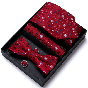Coffret Cadeau IStapromo 6 pièces/ensemble – Nœud Papillon, Cravate, Pochette et Boutons de Manchette pour Homme – Design Unique – Idéal pour Mariage - Product Image 4