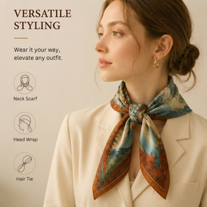Custom Twill Silk Square Scarf Any Size Personalized Printed Silk Scarf OEM Luxury Neck Scarf for Women Brand Gift - Product Image 4