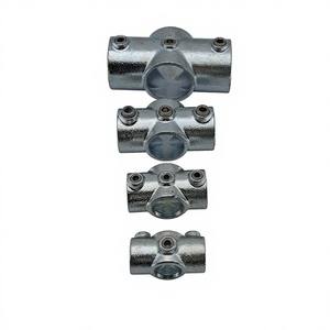 Raccords en croix à deux emboîtements en fonte malléable galvanisée double, colliers de serrage <span class=keywords><strong>pour</strong></span> tuyaux - Product Image 2