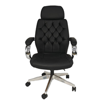 Chaise de bureau exécutive pivotante en cuir PU noir de haute qualité, blanche et orange, vente en gros